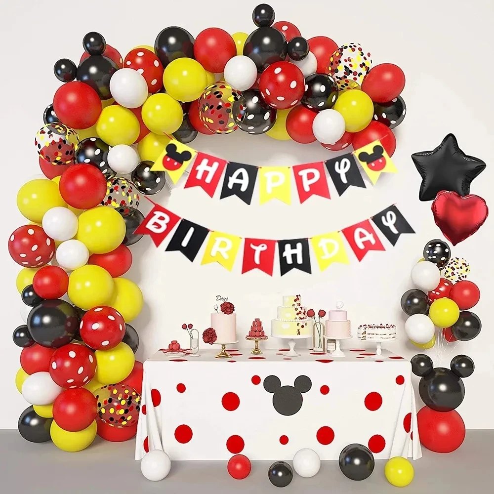 Red Black Yellow Balloon Garland Arch Kit Birthday Party Ball Supplies Baby Shower Wedding Confetti Latex Ballon DIY Decorations