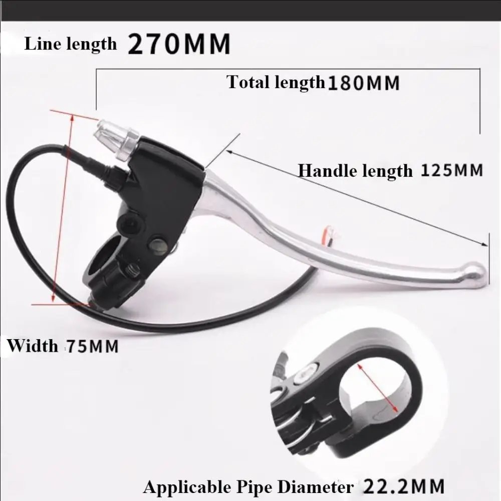 Ultralight Bicycle BMX Brake Handle Electric Bike Cycling Brake Levers V/Disc Brake Handle with Wire Power-off Switch Accessor