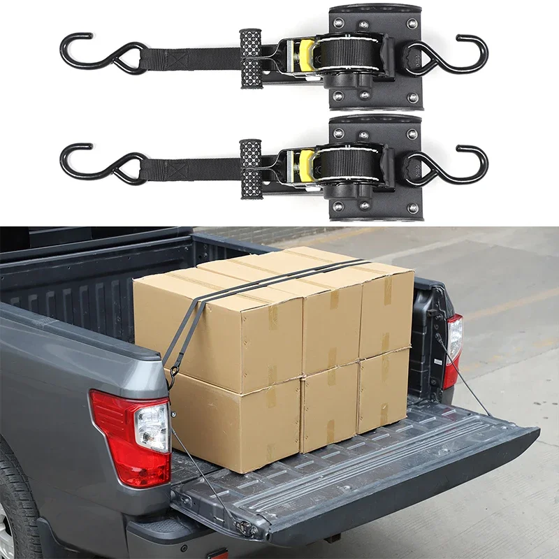 

Автоматические ремни для грузовой ленты, выдвижные ремни для нагрузки багажа, натяжной ремень с храповым механизмом для Nissan Titan 2016-2023 гг.