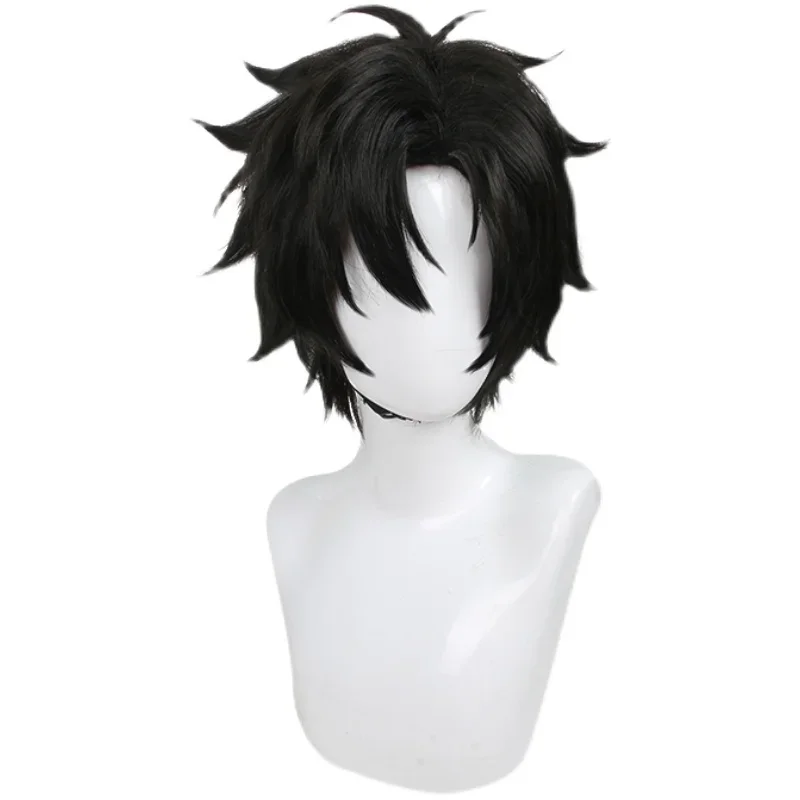 New Limit DEVIL GAME Time Agent Cheng Xiaoshi Cosplay Wig Short Black Wig Halloween Carnival Party Anime Props