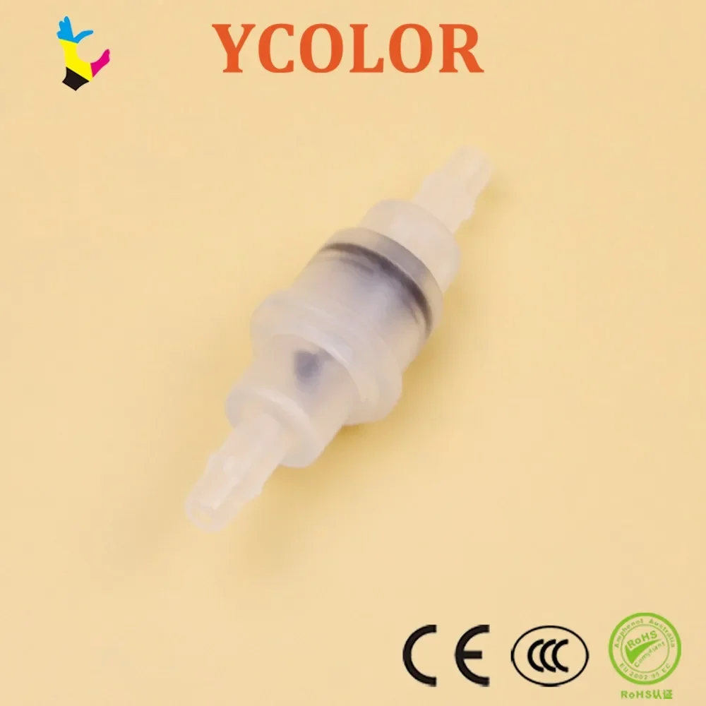 Inkjet Printer One Way Valve Ink Non-return Valve Piezo Photo Printer Plastic Septum Resistance Check Valve 4mm Inner Diameter