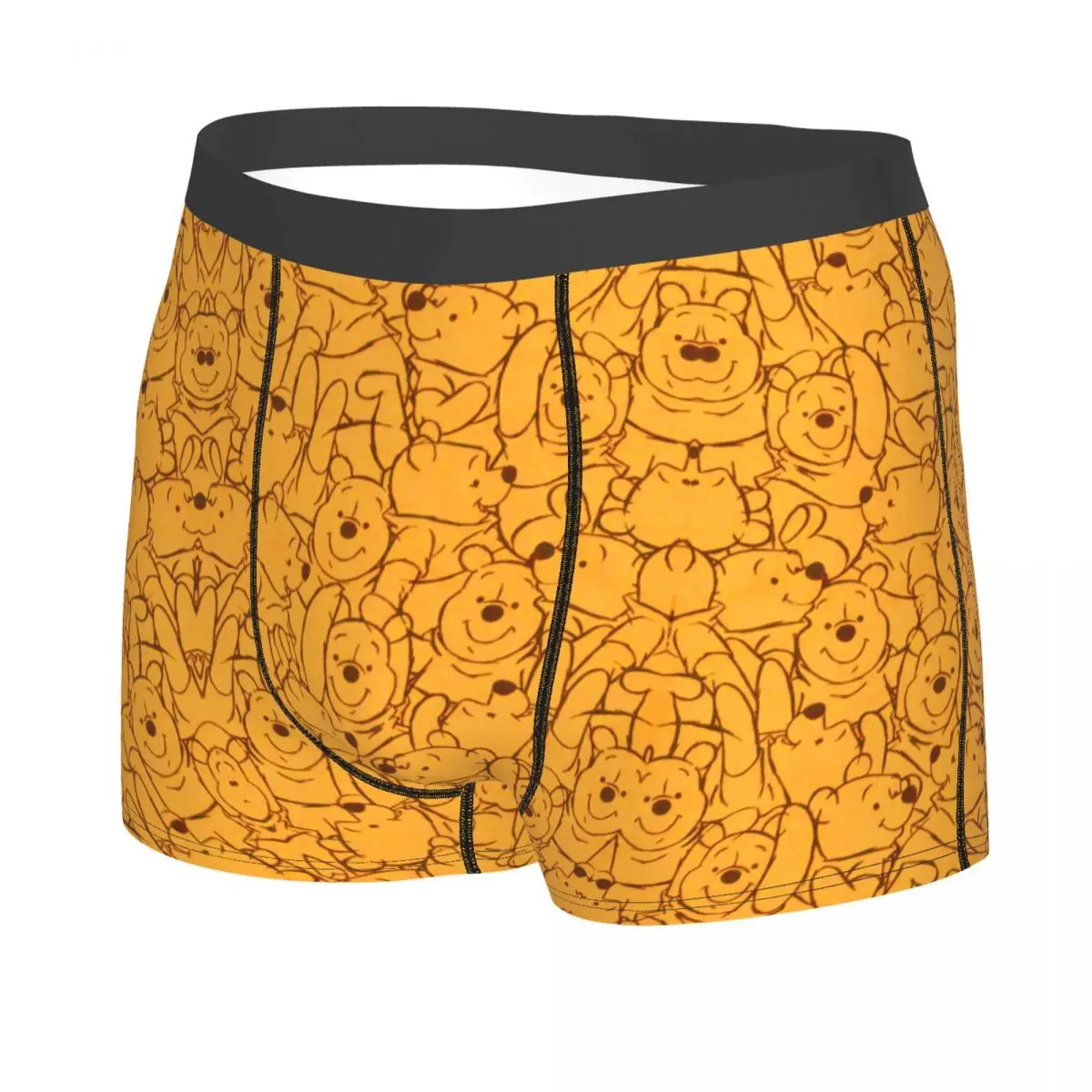 Personalizzato maschio Cool Cartoon Bear Winnie The Pooh intimo da uomo Boxer slip Stretch Shorts mutandine mutande