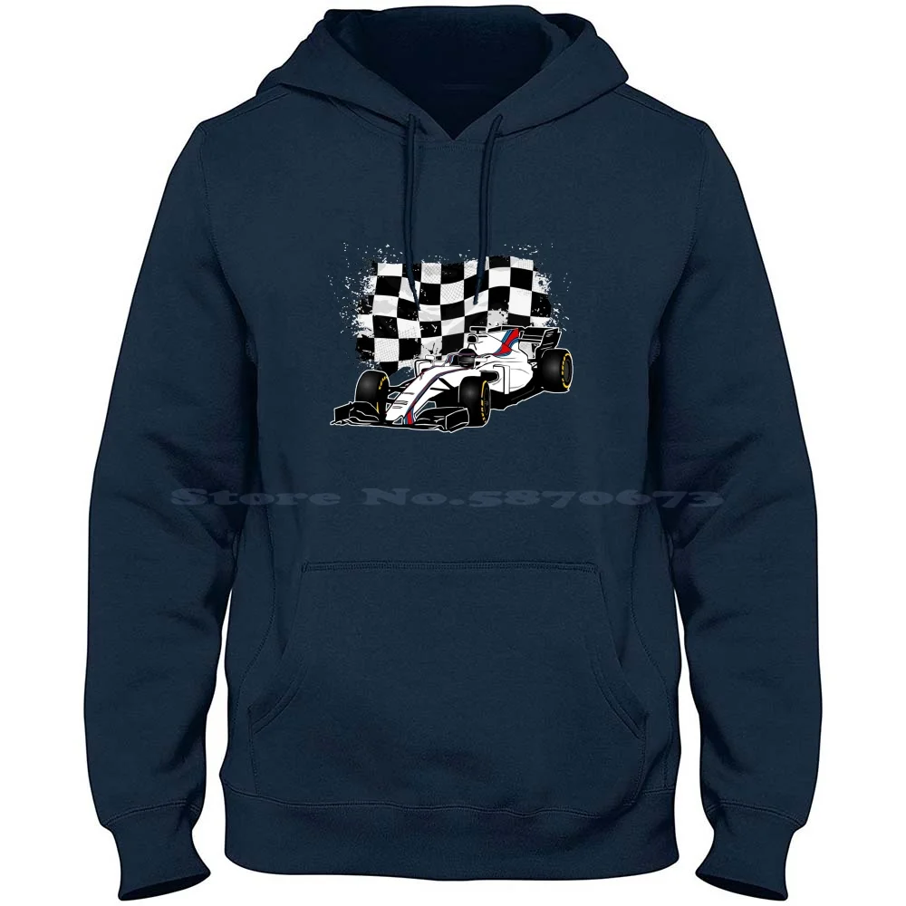 Racing 100% Cotton Hoodie Felipe Massa Lance Stroll Williams Alonso Vandoorne Racer Racecar Car Racing Carracing Race Car