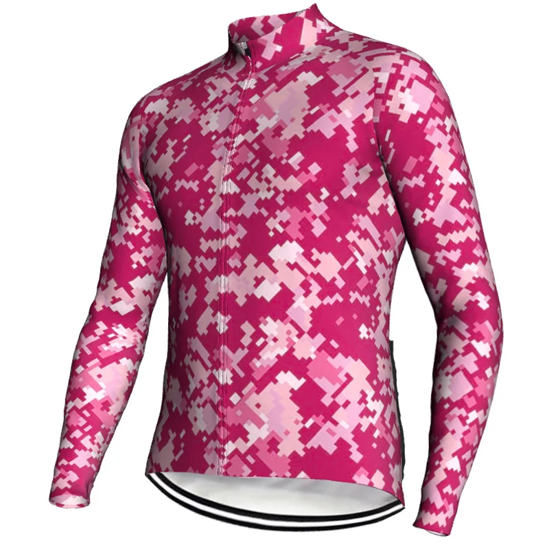 Bicycle Long Sleeve Jacket, Cycling Top, Road MTB Wear, Motocross Clothing, Racer Sweater, Jersey, Camo Sport Shirt