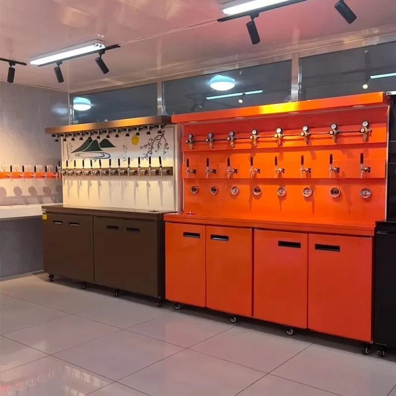 Draft Beer Machine Commercial Beer Cooler Kegerator Stainless Steel Dispenser for Bar Restaurant Beverage Service