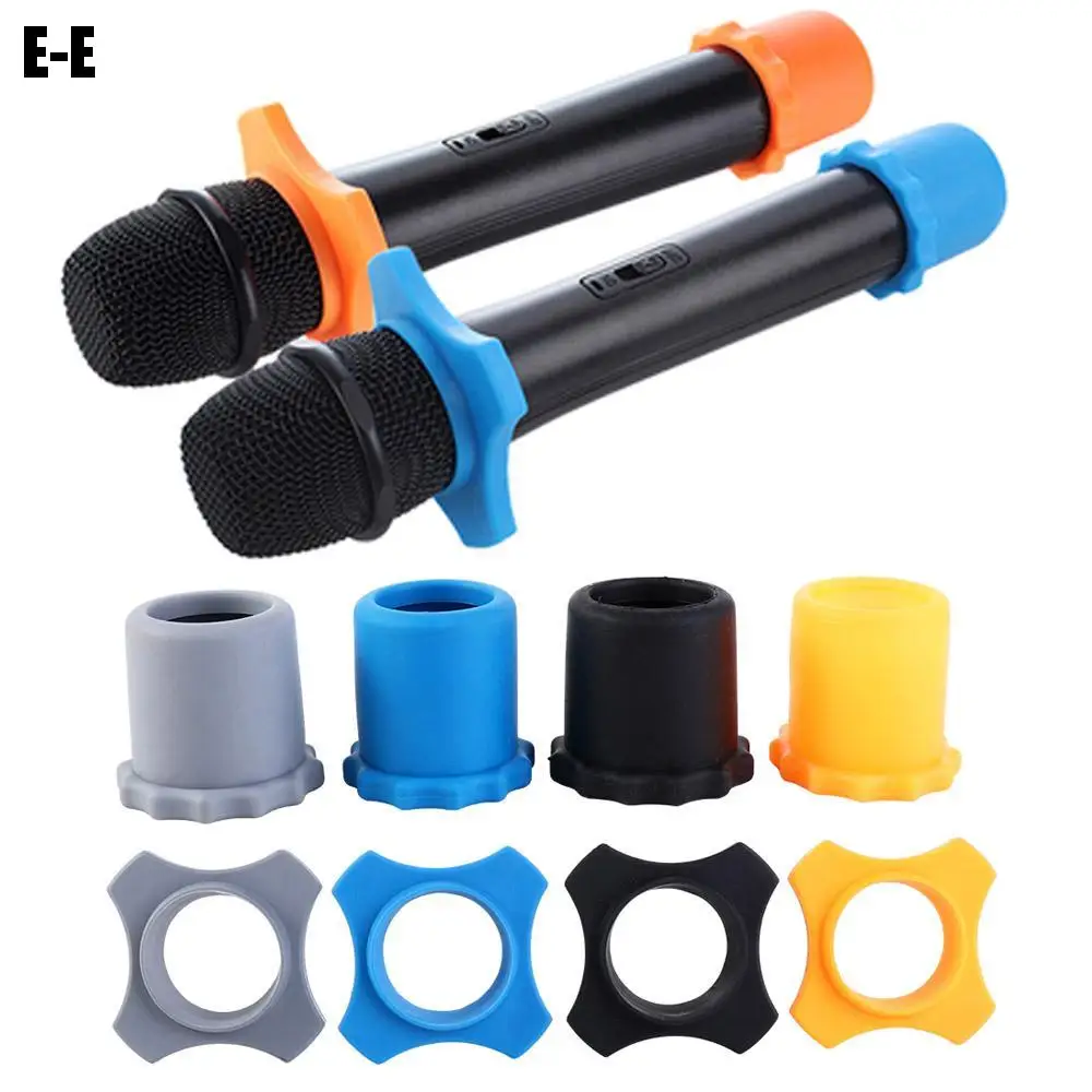 

Shakeproof Silicone Microphone Holder Anti-Rolling Mic Protection Ring Bottom Rod Sleeve for BBs Mic KTV DJ Device