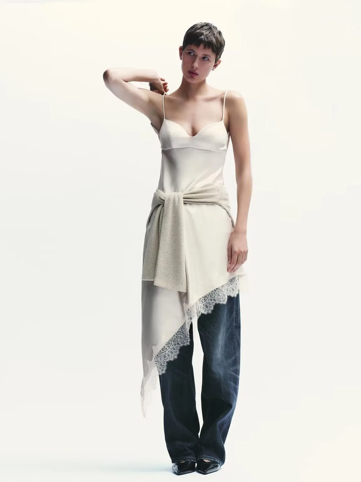 Ele Charm Women's New Autumn Dr Silk Satin Texture Strapl Gown Svel Home Wear Ele Sle No Brand Registered