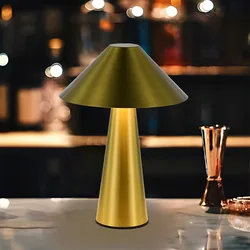 LED Wireless Table Lamp USB Rechargeable Desk Lamp Creative Atmosphere Light for Bedside Room Restaurant Cafe Decorative Lamp