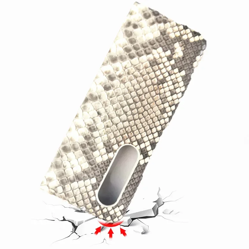 Imagem -03 - Genuíno do Telefone do Couro do Python Capa de Armadura à Prova de Choque Pele de Cobra Real Samsung Galaxy z Fold Flip5 2in Case