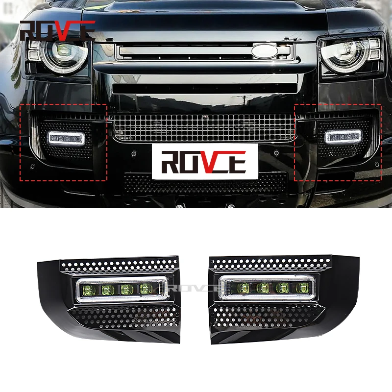 ROVCE Fog Lamp For Land Rover Defender 90 110 L663 2020-2024 LED Fog Lights Fog Lamp Car accessories