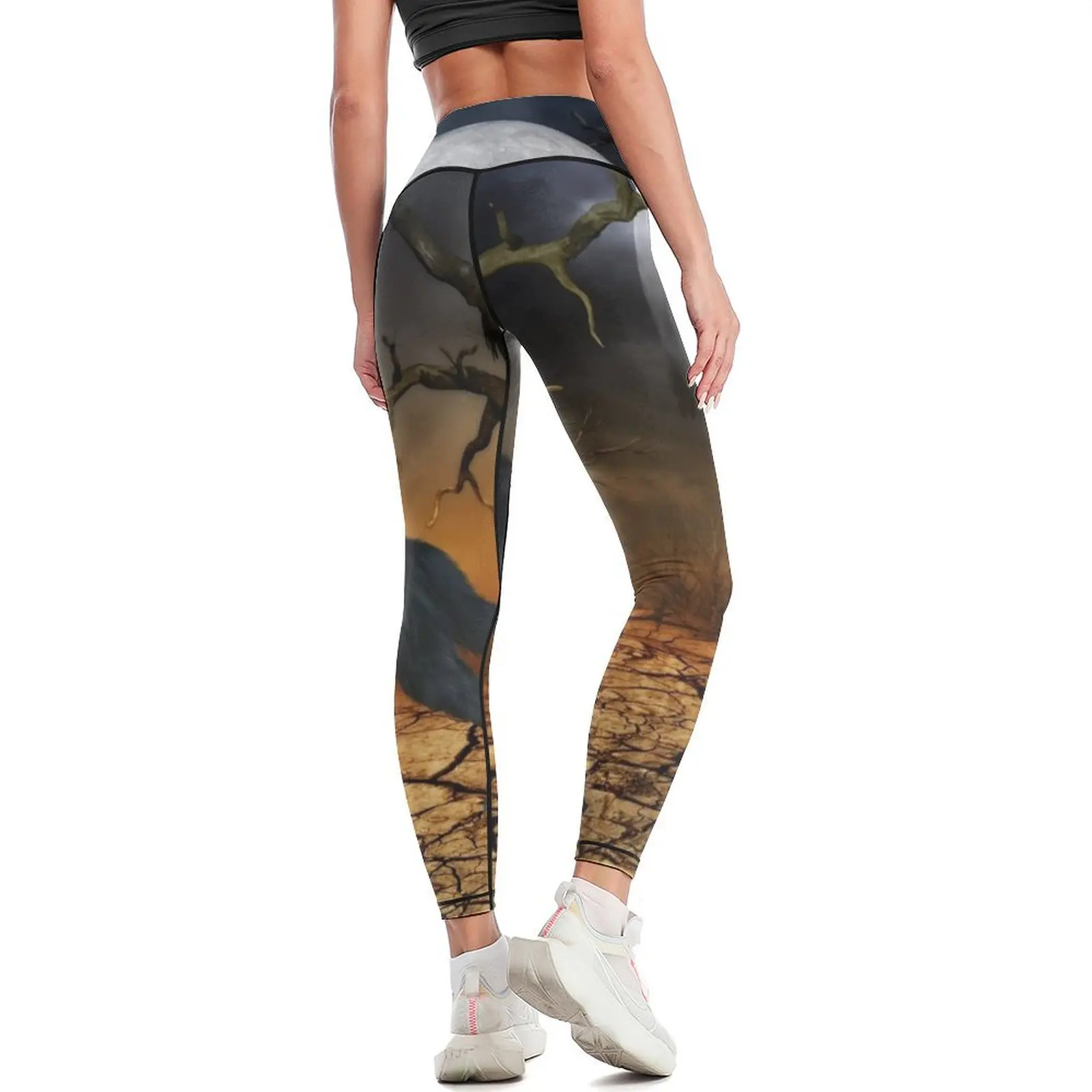 Leggings de lobo solitario para mujer, ropa deportiva para gimnasio, 2024