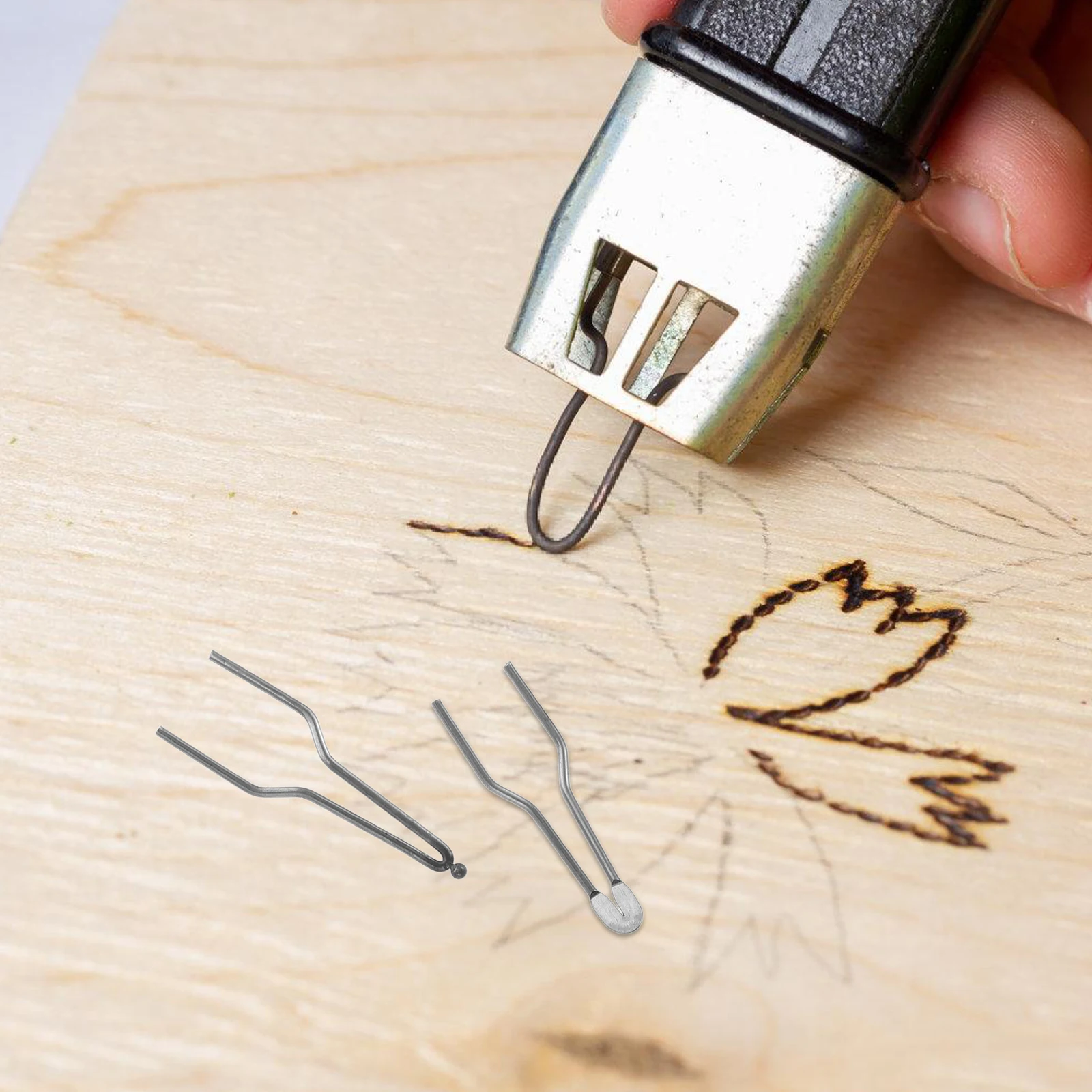 

8Pcs Wood Burning Tips Wire Pyrography Pen Tips Replacement for Wood Burning Machine High Impedance Compatible