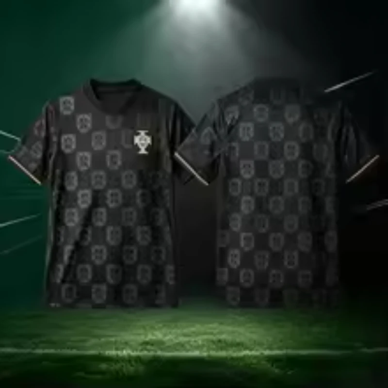 2026 Portugal Style Men Football Jersey, Breathable Quick Dry Light Sport Tee, Training Soccer Top, Sold Separately