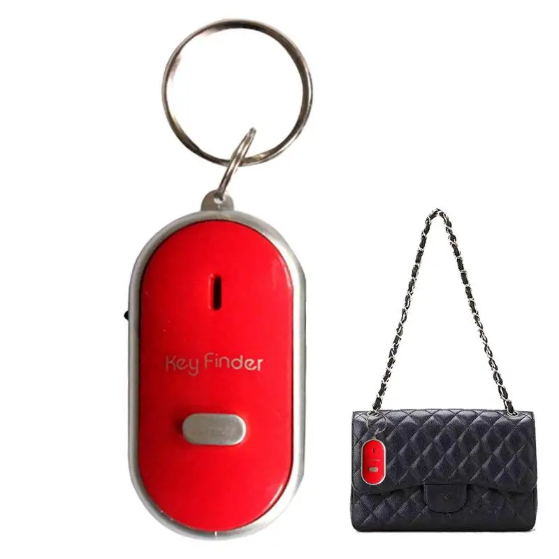 Anti-Lost Key Finder Keyring Flashing Beeping Alarm Key Locator Sound Control Smart Finder With LED Whistle Women's Men's Gift