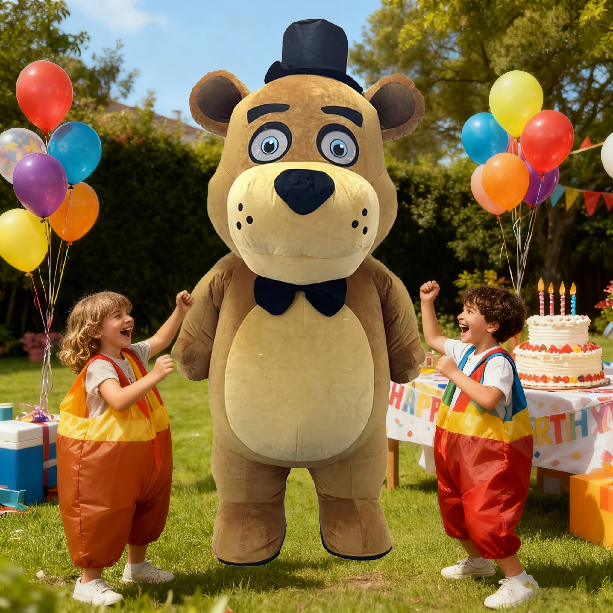 Saygo-大人のためのフレディのクマのマスコットコスチューム、茶色のクマのコスプレスーツ、ロールプレイ、ドレスアップコスチューム、パーティーカーニバル、2m