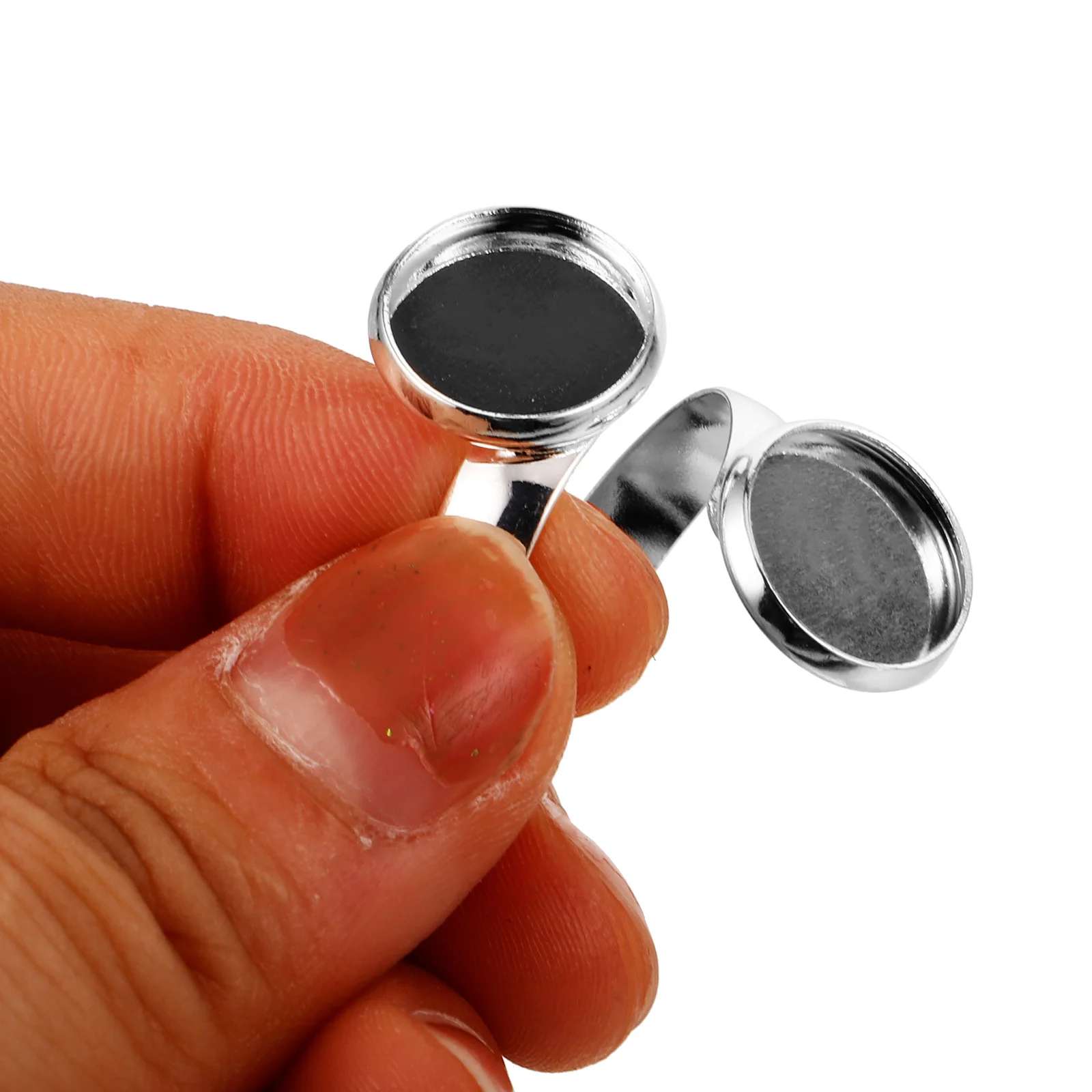 

10Pcs Adjustable Ring Base Copper DIY Metal Ring Blanks for Jewelry Making Craft Supplies Metal Rings Base Finger Rings Blanks