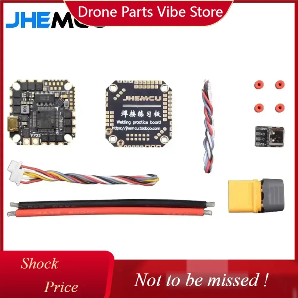 

Интегрированный полетный контроллер DP JHEMCU GHF722AIO-HD 40A — барометр/OSD/BlackBox и регулятор скорости 4-в-1 (2-6S) для FPV-дронов (фристайл/синевуп)