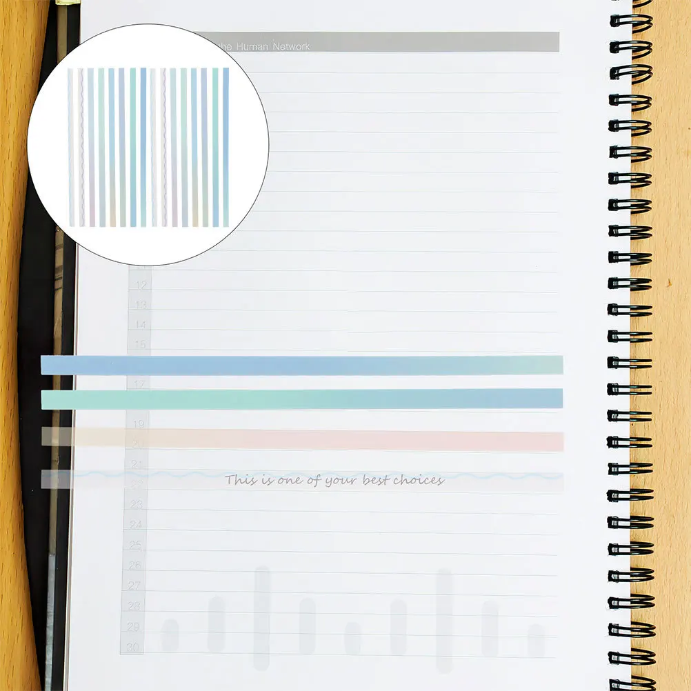 

2 set Long Bar Sticky Strips Reusable Index Tabs For Notebooks Books Magazines Page Marker Reading Organizer Annotation Tabs