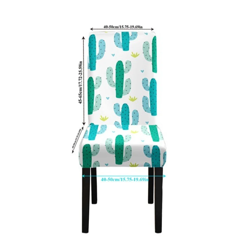 Printed Chair Cover Instagram Style Botanical Pattern Elastic Chair Cover All Season Universal Integrated Backrest Chair Cover