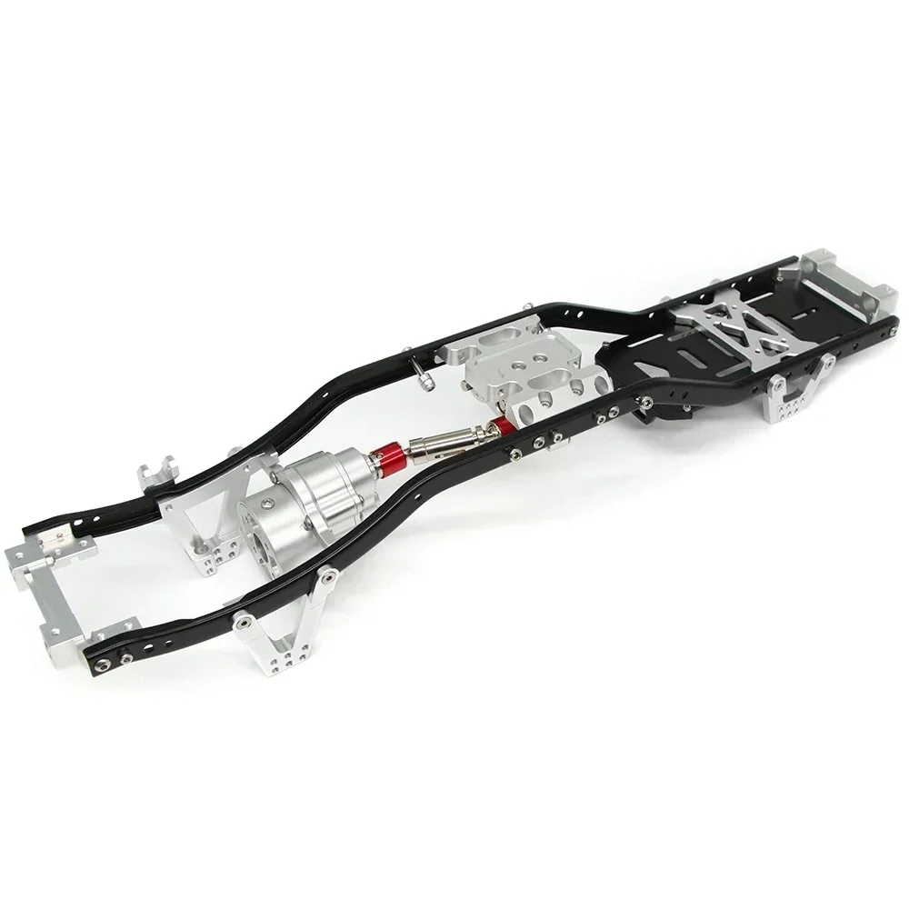 Marco de chasis de METAL AXIAL SCX10 RC, caja de rueda de 313MM con caja de cambios delantera para 1/10 JE EP WRANGLER BODY SHELL