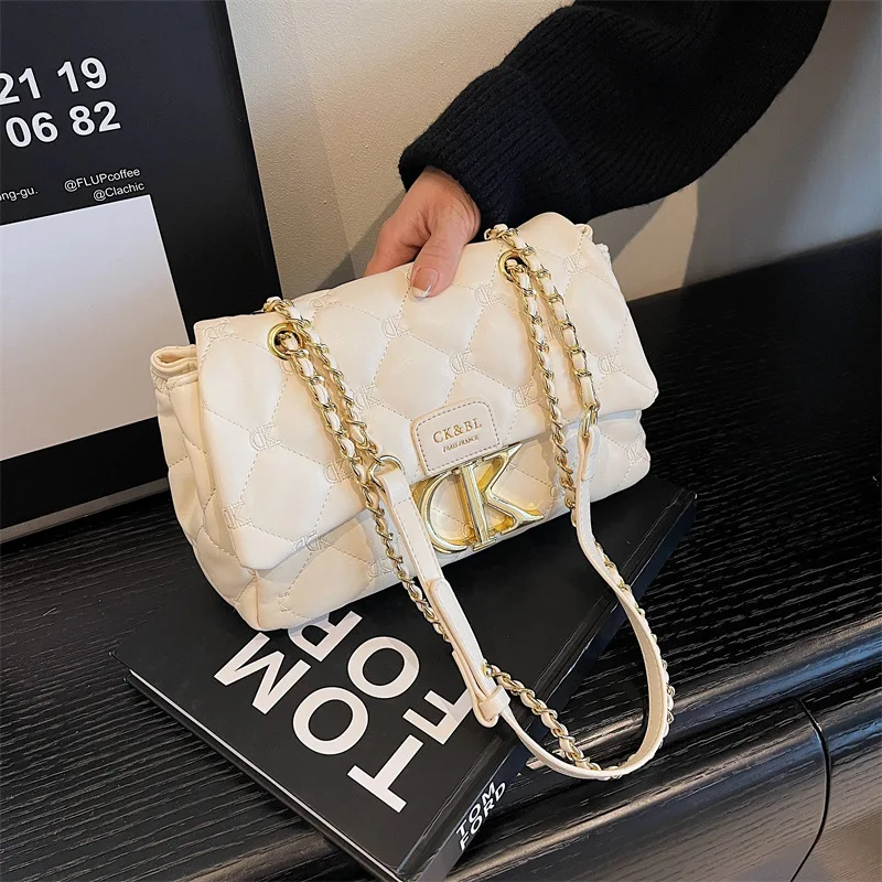 

2025 new design Liangge bag - small fragrance women's bag with chain, letter PU shoulder bag, underarm bag, crossbody bag