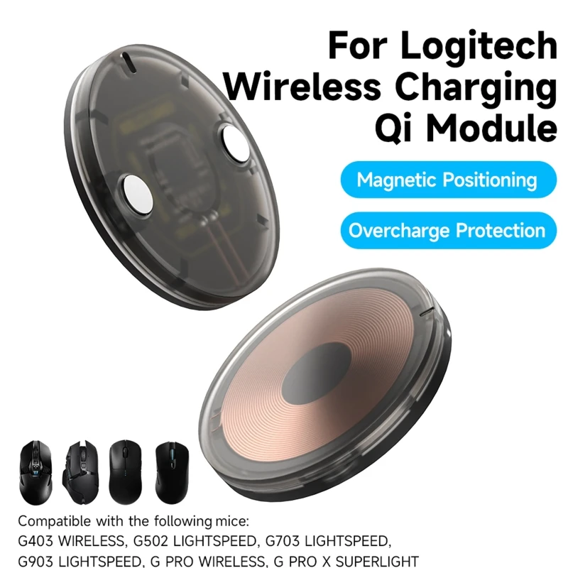 

Mouse Wireless Charging Module Base For G502 G403 G703 G903 G Pro X Gaming Mice Magnetic Mouse Charger 0.5W 5V 0.1A