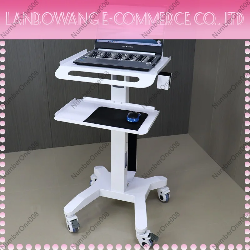 Mobile Dental Trolley Cart Rolling Stand for Intraoral Scanner Notebook Dental Instrument Storage for Clinic