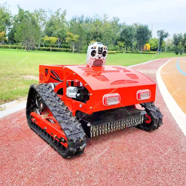 Mini Remote Control Rotary  Turn Lawn Mower Automatic Robot Lawnmower Crawler Grass Cutting Machine Factory Price