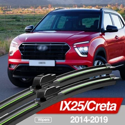 For Hyundai IX25 Creta 2014-2019 Front Windshield Wiper Blades 2pcs Windscreen Window Accessories 2015 2016 2017 2018