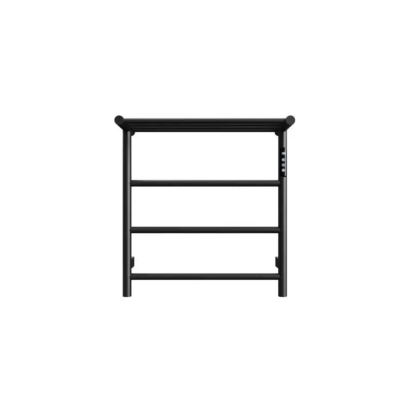 

Heated Towel Rack with Shelf, 3-Bar Wall-Mounted Towel Warmer for Bathroom, Touch Screen Timer, 304 Stainless Steel,