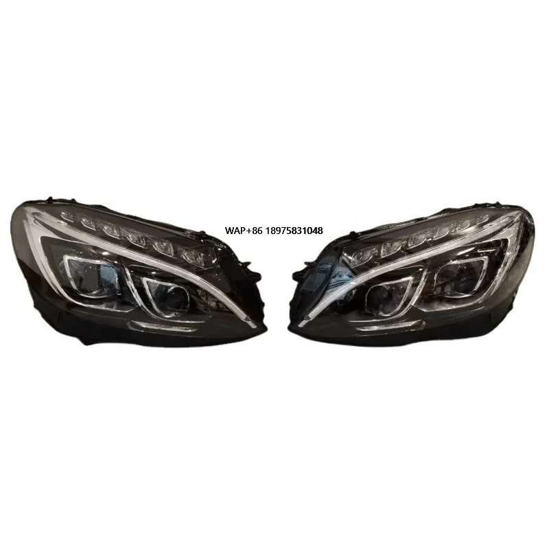 Suitable for W205 C-Class 2015 Program Plug and Play Modification of All LED High Configuration  Headlights
