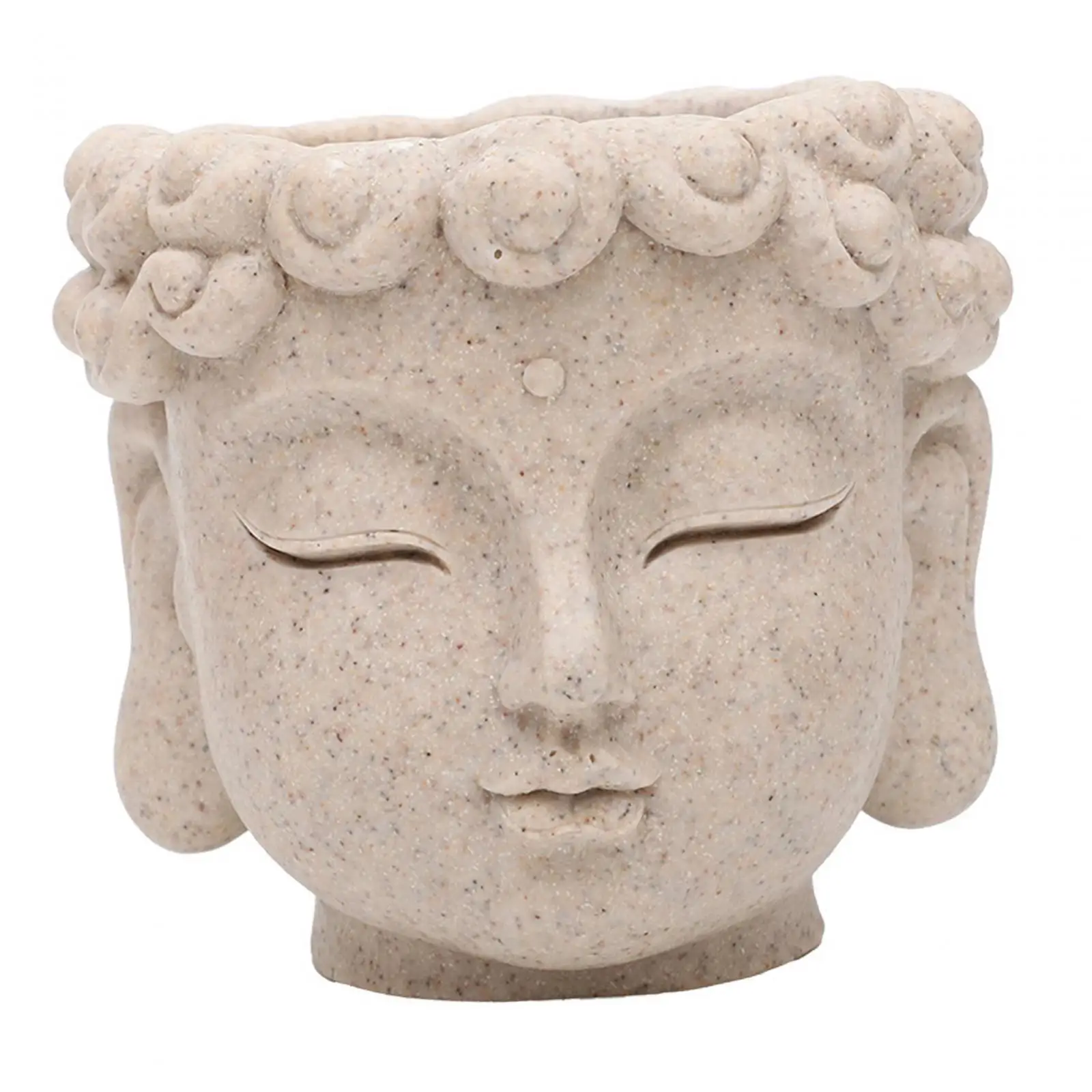 Buddha Head Flower Pot Plant Containers Decorative Statue Buddhisms Gift Planters Flower Vase for Home Kitchen Desktop Garden