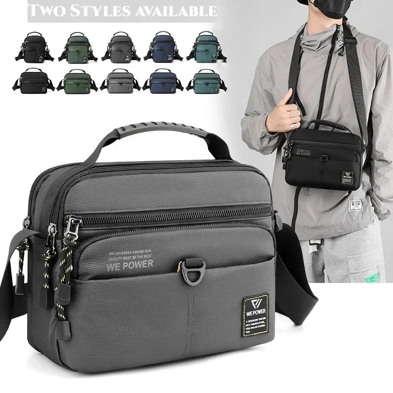 Men's Oxford Cloth Crossbody Bag - Large Capacity, Multi-functional,Storage Pouch,Multi-layered,Lightweight,Single Shoulder Bag