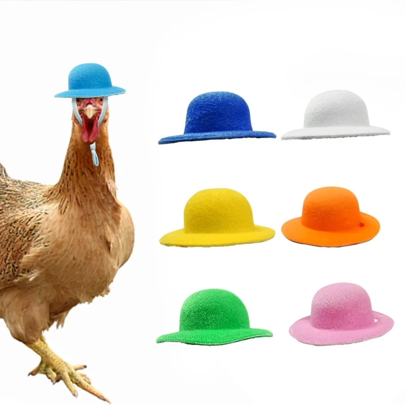 Cappello da pollo per galline Piccoli animali domestici Accessori divertenti per pollo Cappello a cilindro per gallina per gallo Anatra Pappagallo Criceto Pollame Elegante spettacolo