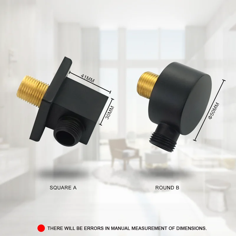 Brass Hidden G1/2 Shower Head Connector Wall Water Supply Elbow Outlet for Shower Connector Accessories Gold Black Chrome Gray