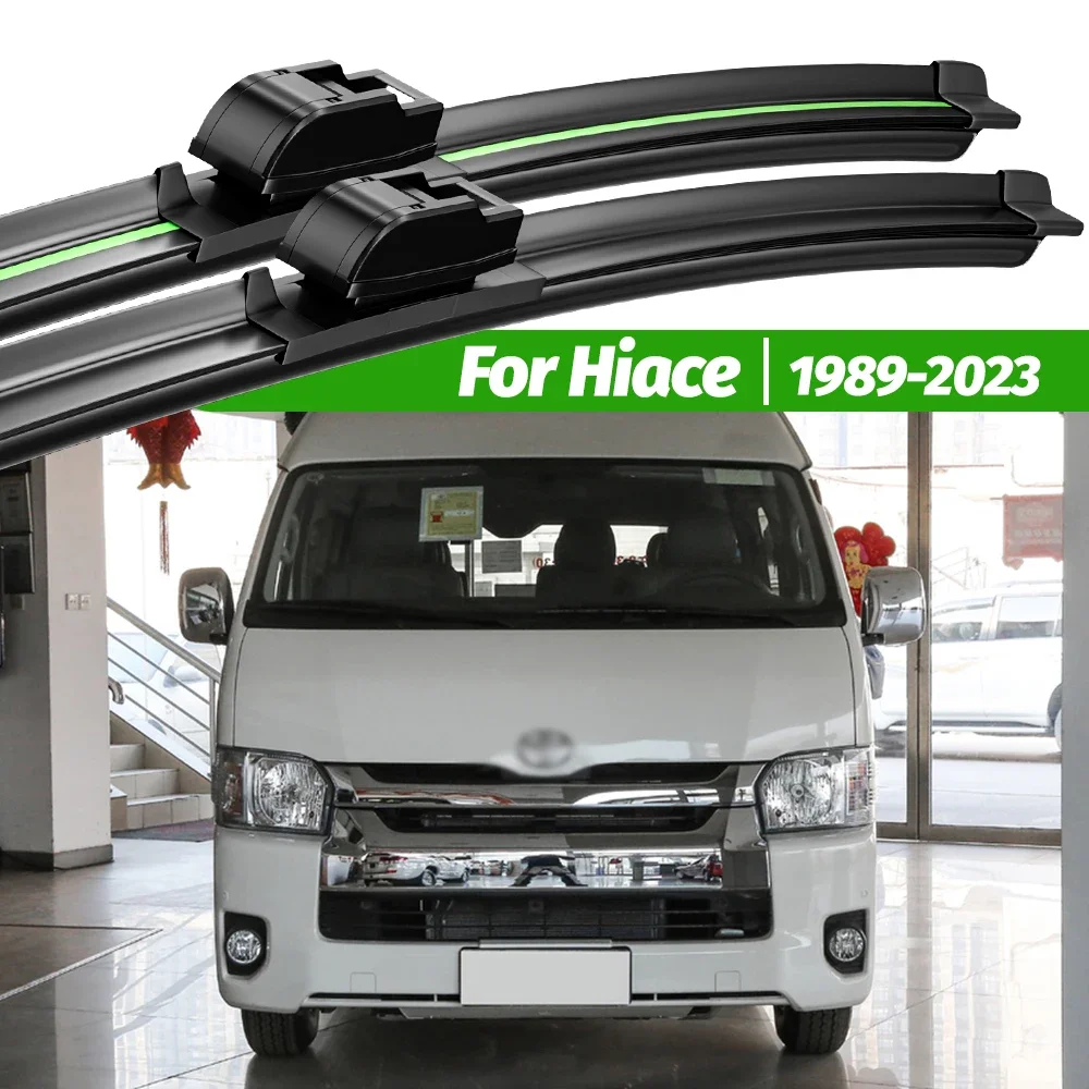 

For Toyota Hiace 1989-2023 2pcs Front Windshield Wiper Blades 1998 2003 2005 2010 2017 2019 2020 Windscreen Window Accessories