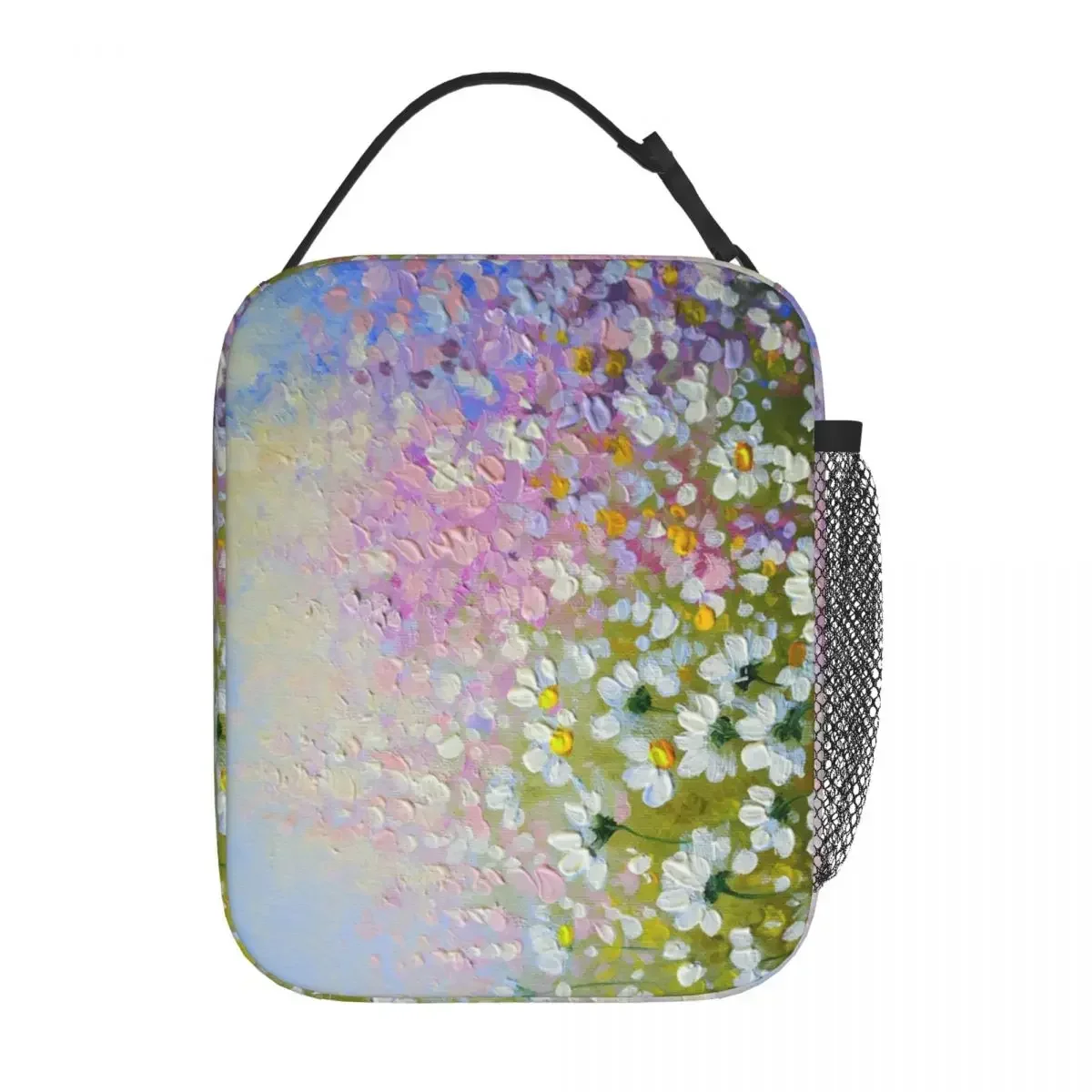 Oil Paintings Flowers Blossom Thermal Insulated Lunch Bag Travel Painting Art Portable Bag for Lunch Cooler Thermal Food Box