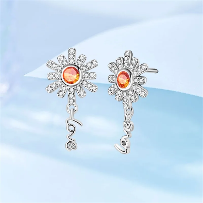 

Hot Sales 925 Sterling Silver Daisy Earrings Adorable For Women Girls Fine Birthday Anniversary Surprise Jewelry Gifts