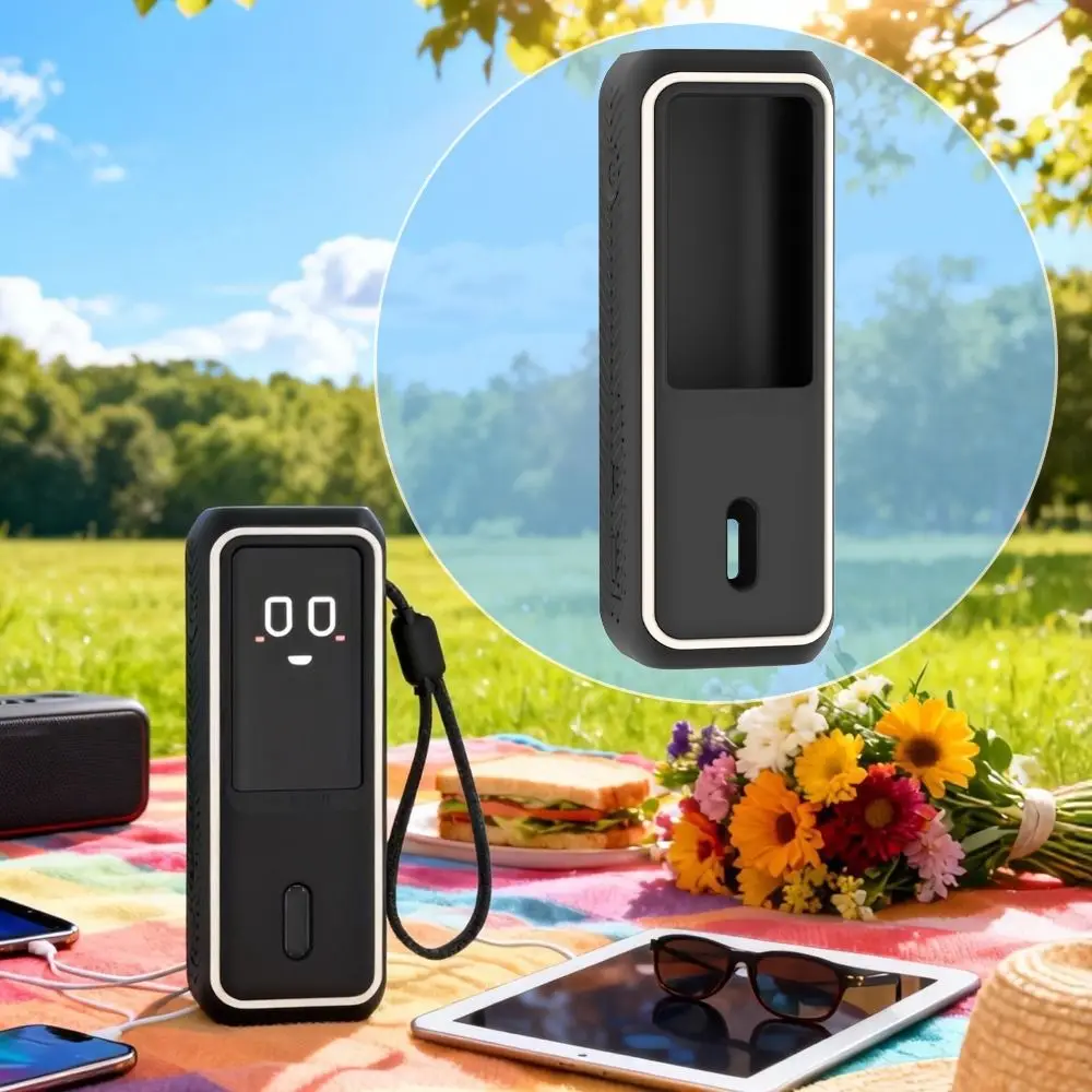 Anti-fall Silicone Carrying Case Shockproof Lanyard Hole Power Bank Protective Cover Flexible for Anker Zolo165W 25000mAh