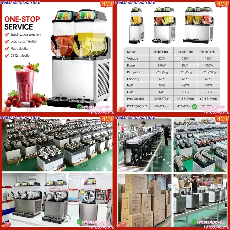 

CE Certificate Moseener Commercial High Quality Stainless Steel Electric Drink Dispenser 3-Tank Slushie Maker Machine