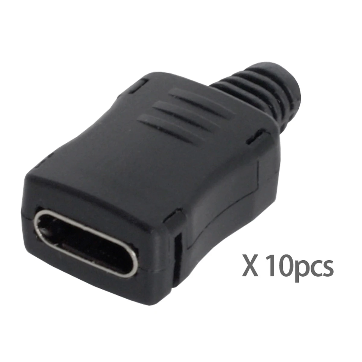 CYSM Xiwai 10set DIY 4pin USB 2.0 Type C Female Socket Connector SMT type with PC Board & Housing & 3.0mm SR