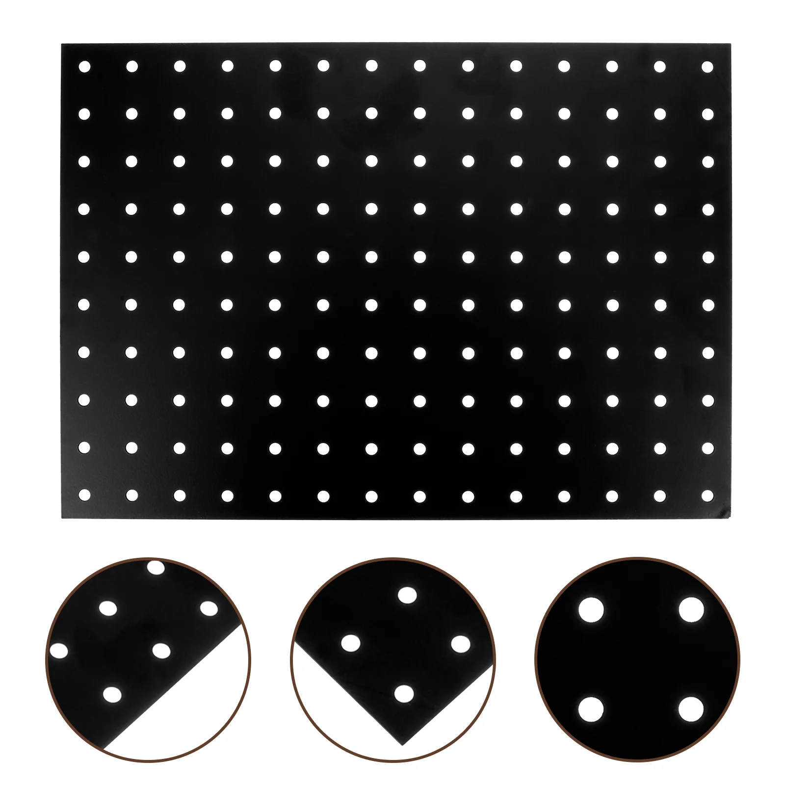 Peg Board Metal Perforated Wall Mount Pegboard Garage Organization Tool Large Iron Black Storage