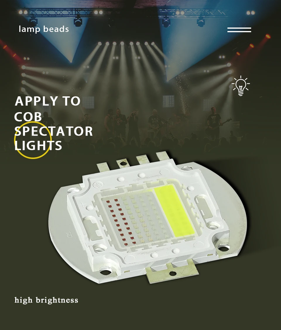 High Power 100 W 200 W RGBW 4 in 1 LED COB Perlen Chip Für 100 COB Publikum Licht Flutlicht Lampen LED COB Chips Bühne Licht – Detail 1