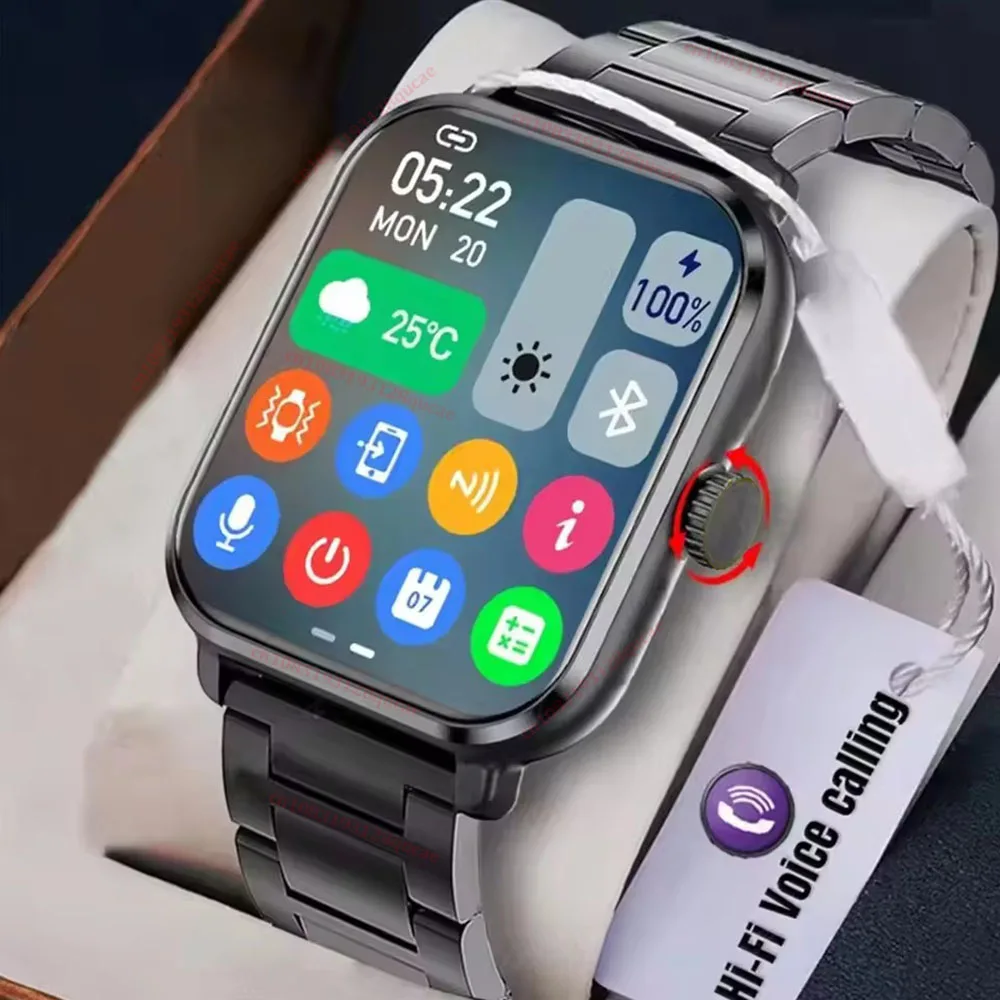 Smart Watch Men 2.01'' AMOLED Screen Waterproof Multiple Spo