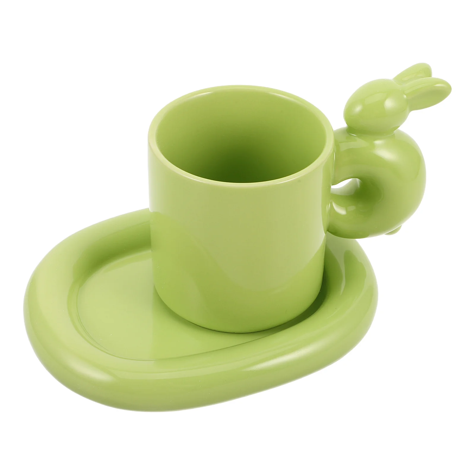 

Керамический набор кофейных кружек с кроликом, чашка с пасхальным кроликом, милая чайная кружка, чашка для молока с блюдцем, посуда для пасхальной вечеринки, чашки для вечеринок с кроликом