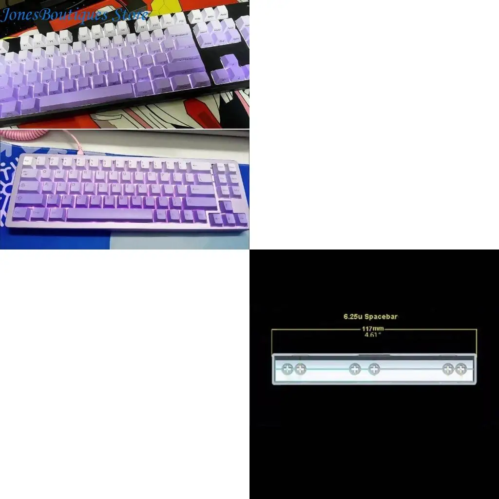 

125 шт. PBT колпачки для клавиш, термосублимированные колпачки для машинисток с механической клавиатурой W8KE