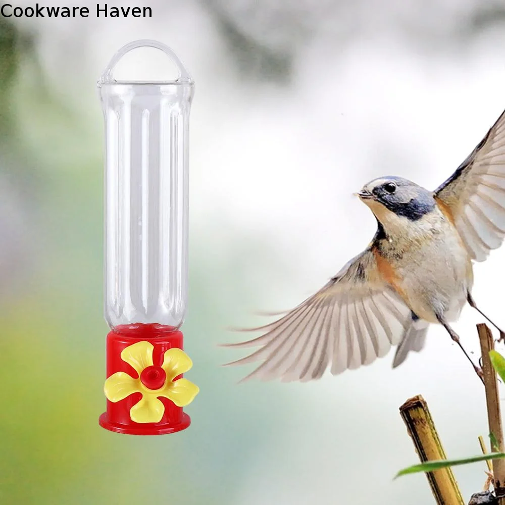 Bird Water Feeders Plastic Hummingbird Feeders Removable Transparent Hanging Bird Feeders Long-lasting with Hanging Wires Yard