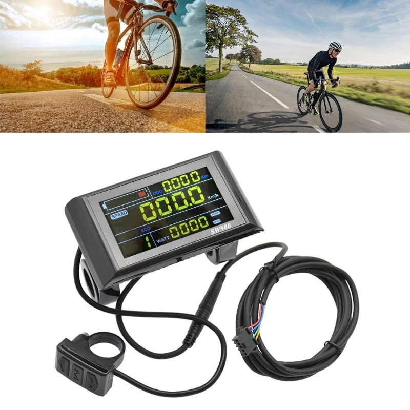 Electric Bike LCD Display, 24V 36V 48V 60V Ebike Display Meter Control Panel,Scooter LCD Panel Screen