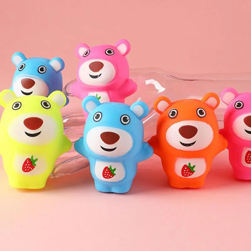 Brinquedo macio inodoro elástico para crianças, Cute Bear Cartoon, Produto de conforto seguro, Brinquedo elástico para casa, Crianças da escola