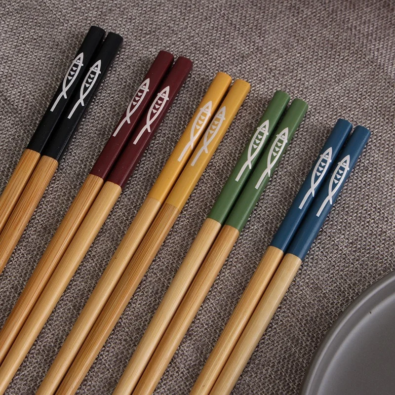 5 PairThe NewJapanese Sushi Reusable Chopstick Natural Sushi Chinese food Tableware Utensils Friendly Portable Chopsticks Set